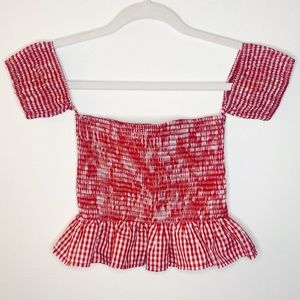 Forever 21 Gingham Crop Top